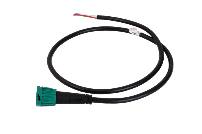 FRISTOM 6-PIN right bayonet plug for trailer, green, with 1 m cable
