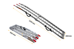UNITRAILER ALR002 foldable ramps aluminum ramps for trailers 221cm 680kg with belt, set of 2