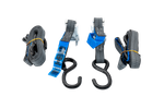 Set of two HILLS 3m/25mm/1t transport belts with tensioner and two 0.45m harnesses for securing the motorcycle