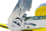 Set of four UNITRAILER transport belts with tensioner 4m/25mm/1t yellow
