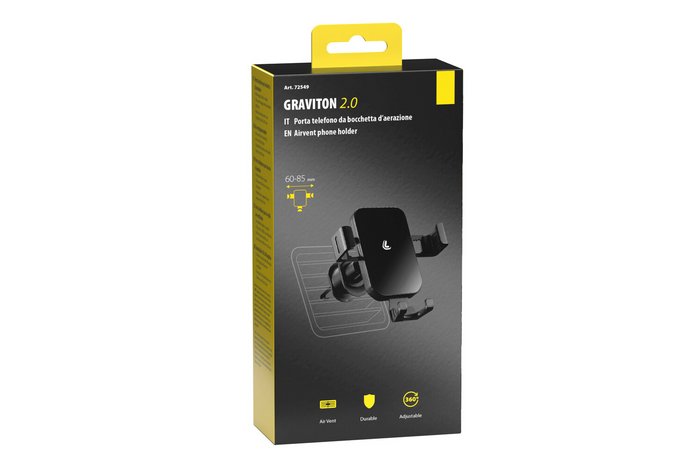 Graviton LAMP phone holder for the air vent