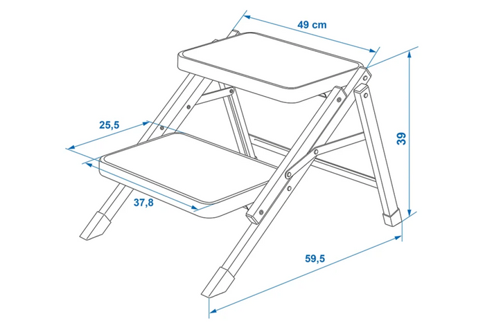 ProPlus 360823V01 Folding Camping Step Two-Step Step 150kg
