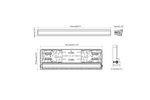 License plate frame with LED lighting TT TECHNOLOGY TT.11013 driving light and position light 12/24V 