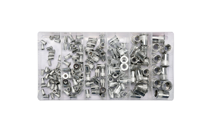 YATO YT-36460 aluminum rivet nut set, size M3-M10, 150 pieces