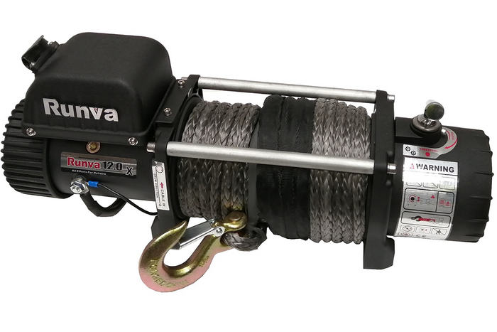 RUNVA 12V 5443kg electric winch for tow truck trailer with steel rope