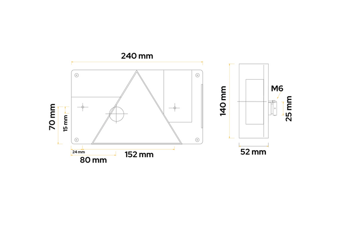 Rear lamp ASPÖCK MULTIPOINT I bayonet 5PIN 5 functions right