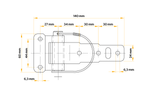 Detachable side hinge UNITRAILER BSCH 30-2 trailer side mounting