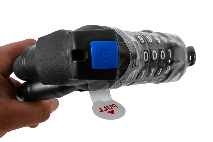 Reinforced bicycle lock with code PROFEX 81601, 90 cm long