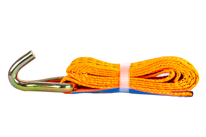 Set of four UNITRAILER 2m/50mm/5t orange transport belts with tensioner