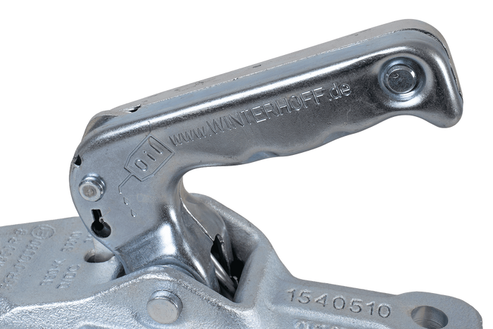 WINTERHOFF WW 350-RB-K1212 ball hitch for a 3500kg trailer with a 50mm cast iron pipe drawbar