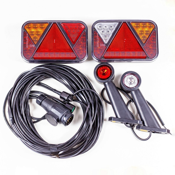 Set: Rear LED lamps Fristom FT-270, LED clearance lamps Horpol LD 726 with a bundle of 7 m 13-pin