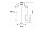 DROMET type B oval clamp M10 23×76mm