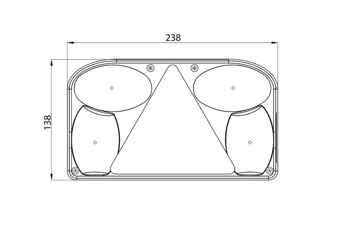 Rear lamp cover FRISTOM FT-088 KPPM right