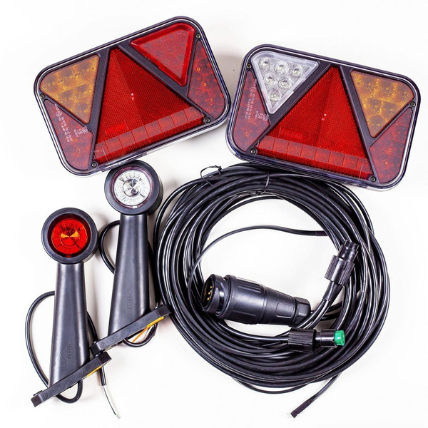 SET: REAR LED LAMPS FRISTOM FT-270, CLEARANCE LED HORPOL LD 726 WITH 7 M 7-PIN HARNESS