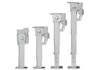 Set of two extendable supports with crank and ProPlus 361500 mounting for 1000kg flatbed trailer 290-460mm