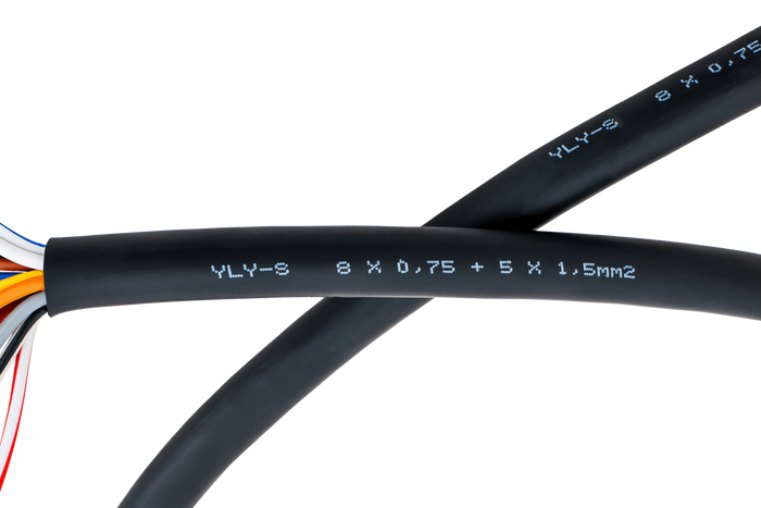 HYBSZ YLY-S electric cable 8x0.75+5x1.5 thirteen-core - 1m