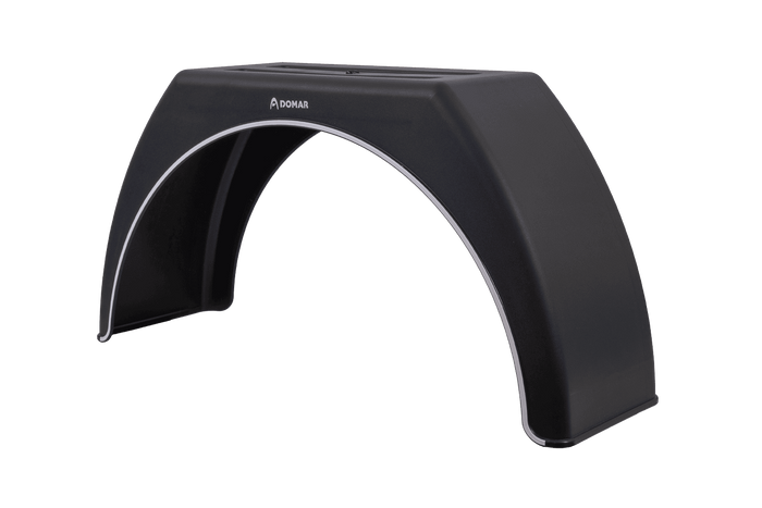 Trailer fender 15-17.5" DOMAR DK3114 flat wheel arch 950/300mm with white trim