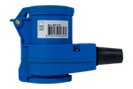 MANTES 2P+E angled CEE plug with additional socket 16A 230V