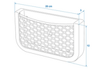 ProPlus 230038 storage net pocket with frame 200x120mm