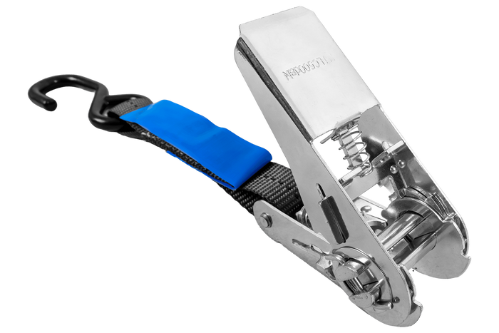 Set of two HILLS 3m/25mm/1t transport belts with tensioner and two 0.45m harnesses for securing the motorcycle