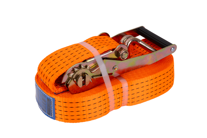 Set of four UNITRAILER 15m/50mm/5t orange transport belts with tensioner